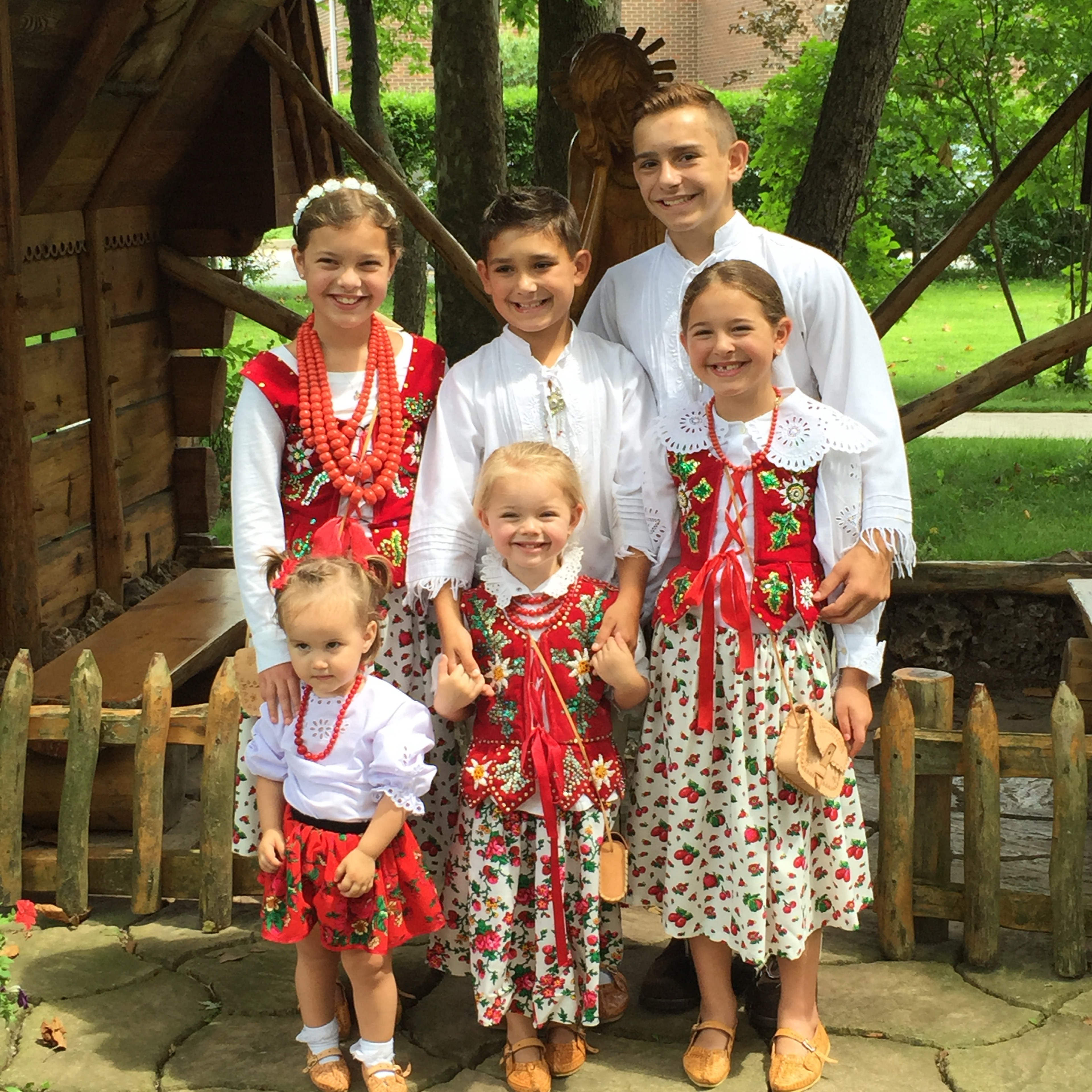 Alex and his cousins in traditional Polish clothing. A family photograph from before JetSynapse.